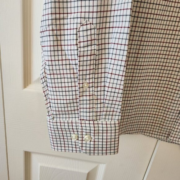 Van Heusen Mens Regular Fit Plaid Shirt X-Large Never Tuck Length Sustainable Fa - Picture 8 of 11